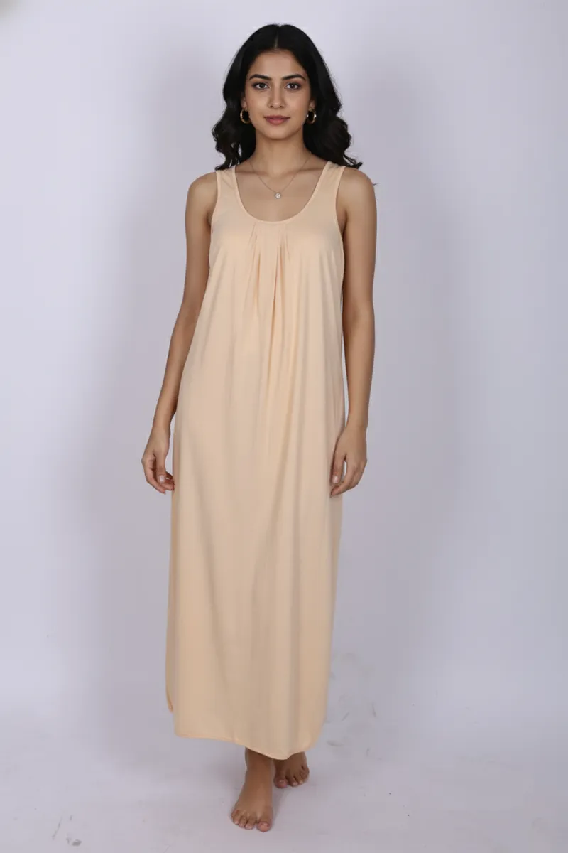 Cotton Lycra Blend Solid Night Dress for Women 019612SANXL