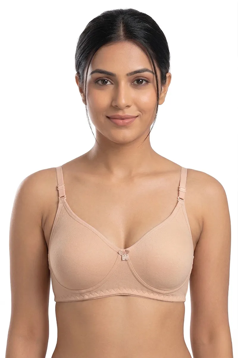 Cotton Blend Non Padded Bra for Women  019617SAN40
