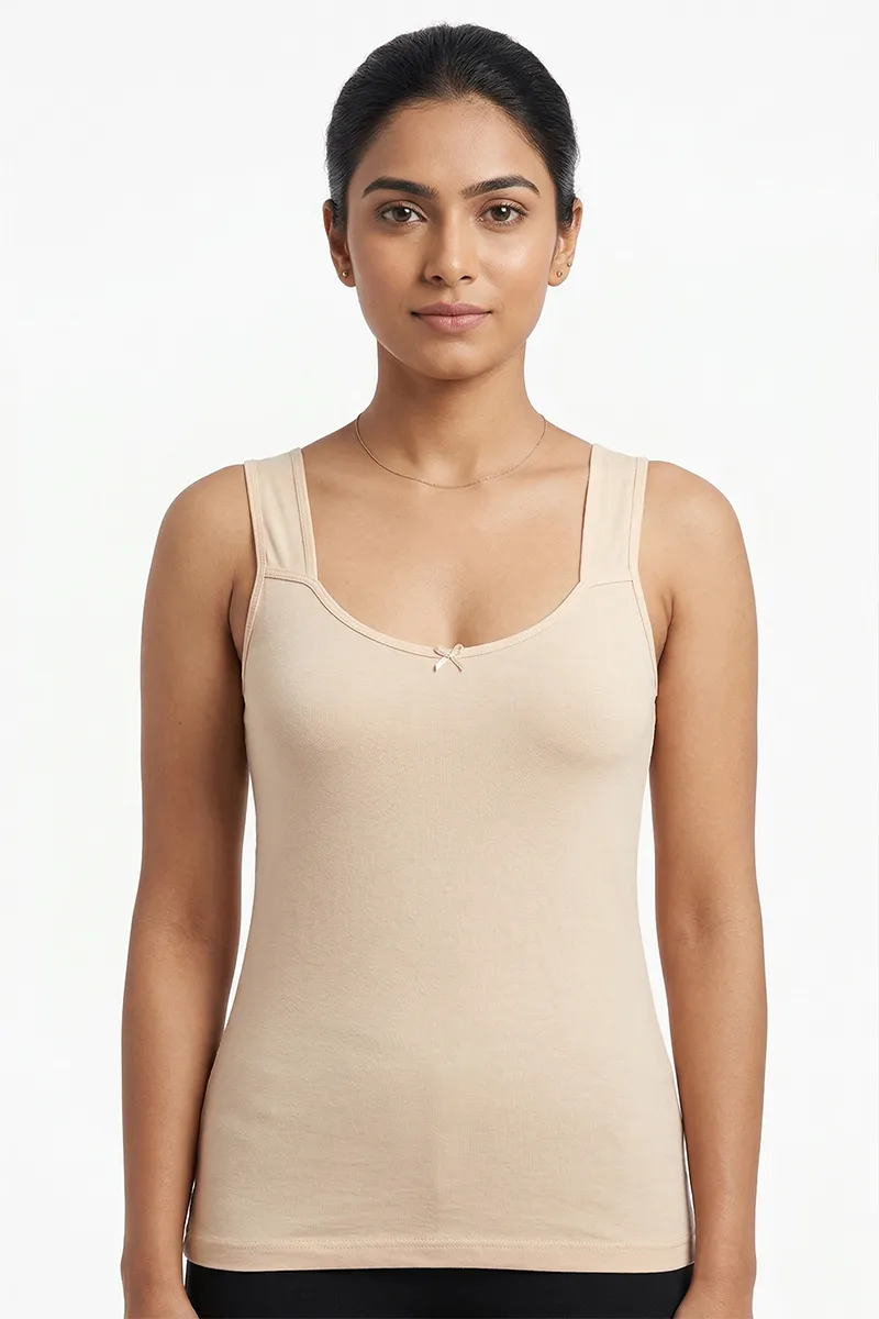 Cotton Blend Solid Camisole For Women 019622SANM