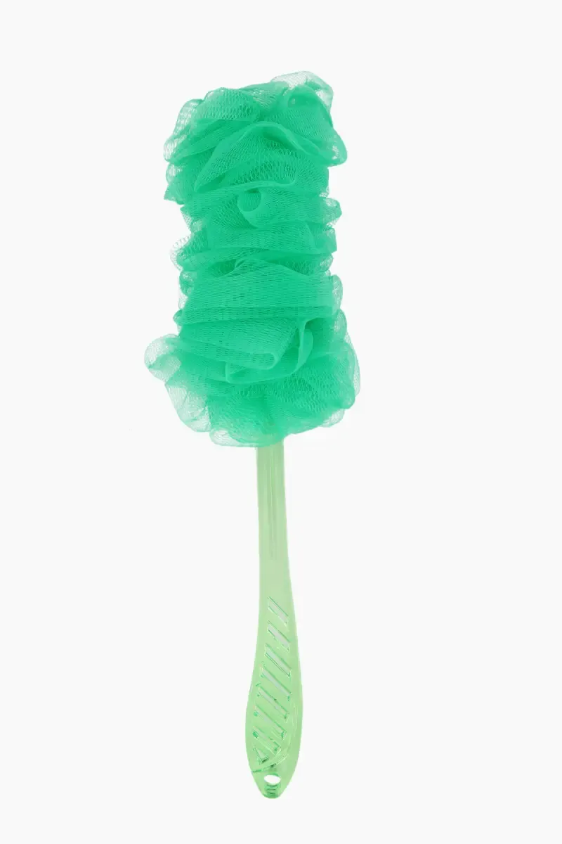 Luxury Long Handle loofah - Green (Pack of 1)