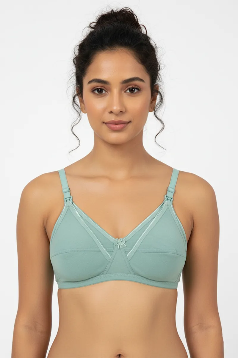 Cotton Blend Feeding Bra for Women 019630GRE38