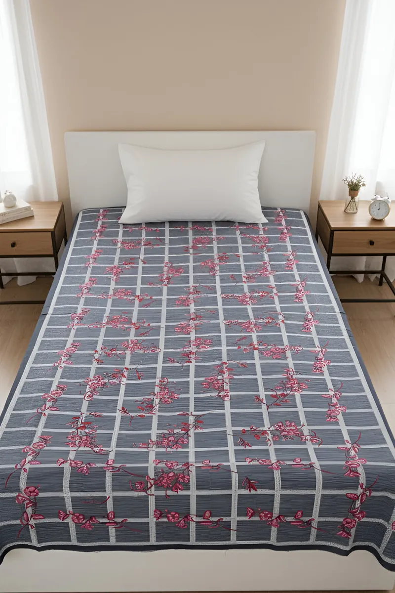 Tibra Cotton Printed Single Bedsheet - 1 Pc