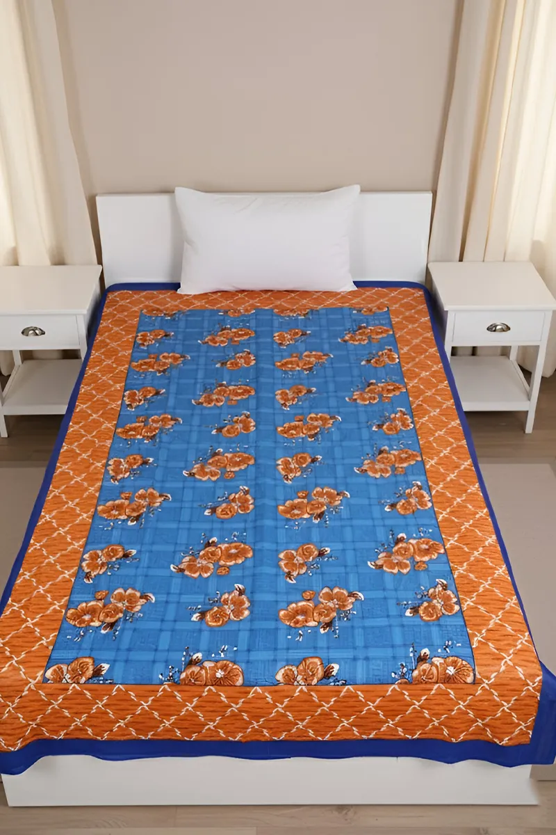 Tibra Cotton Printed Single Bedsheet - 1 Pc