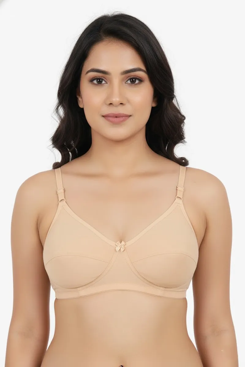 Cotton Blend Non Padded Bra For Women  019682SAN32
