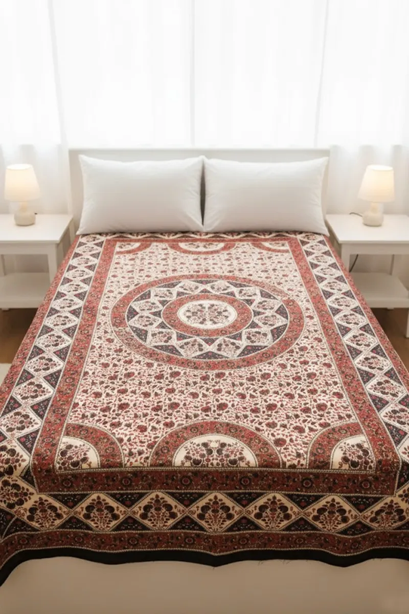 Tibra Cotton Printed Single Bedsheet - 1 Pc