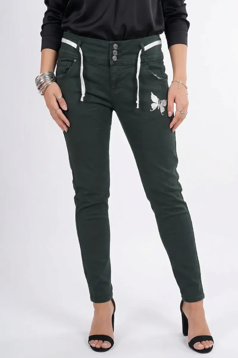 Denim Solid Jeans for Women 01972028DARGRE