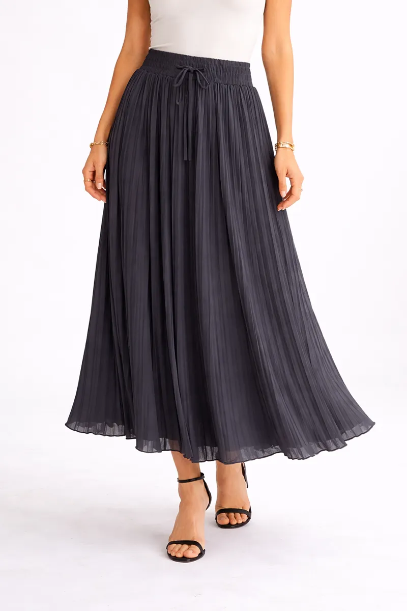 Polyester Solid Western Skirt for Women 019722FRESIZGRE