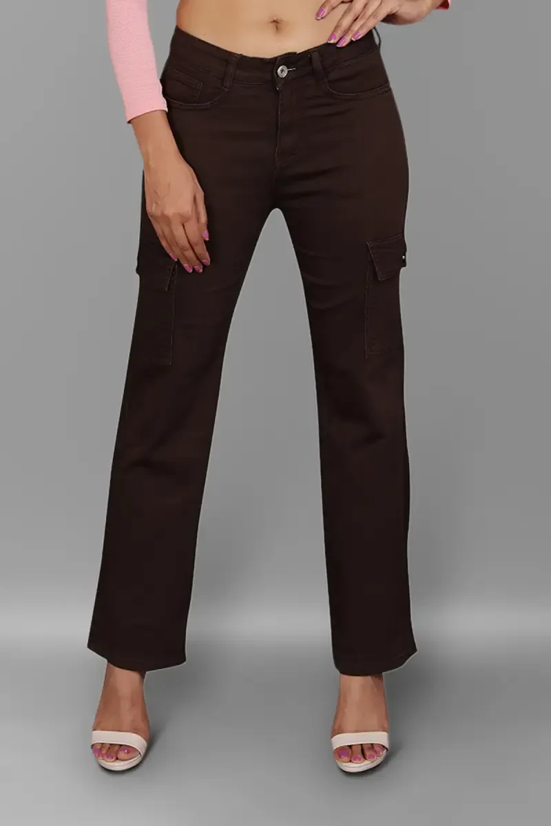 Denim Solid Mid Rise Jeans for Women 01972934BRO