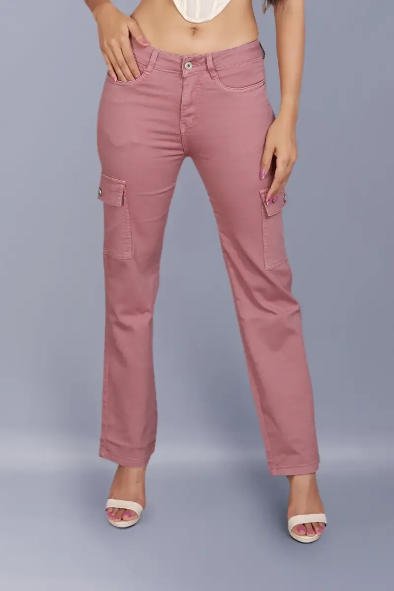 Denim Solid Mid Rise Jeans for Women