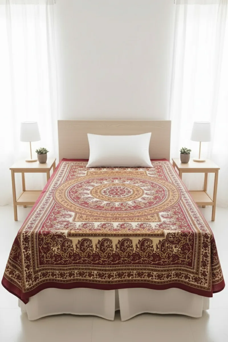 Tibra Cotton Printed Single Bedsheet - 1 Pc