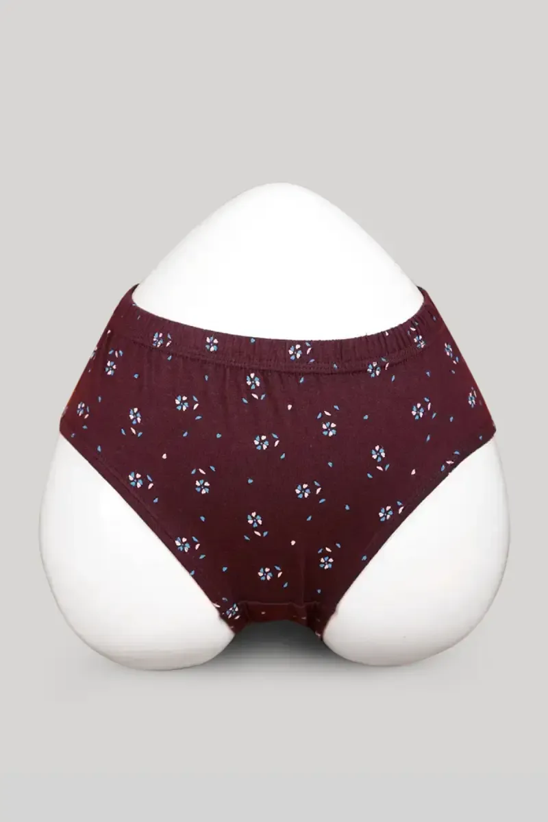 Cotton Blend Printed Hipster Panties for Women 019775MWIN