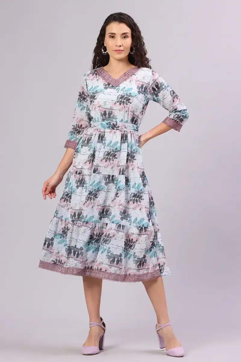 Georgette Printed Dress for Women  019838MAUXXL