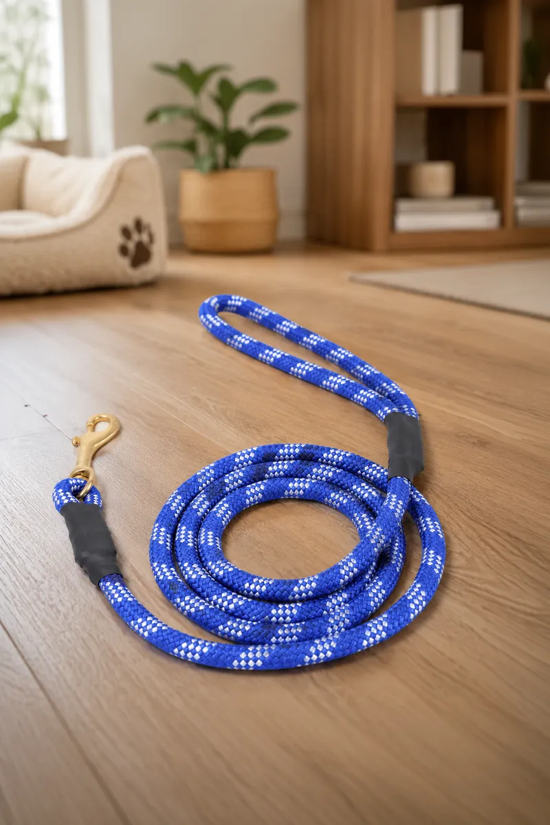 Canine Nylon Rope Leash For Dogs (Blue) - Small
