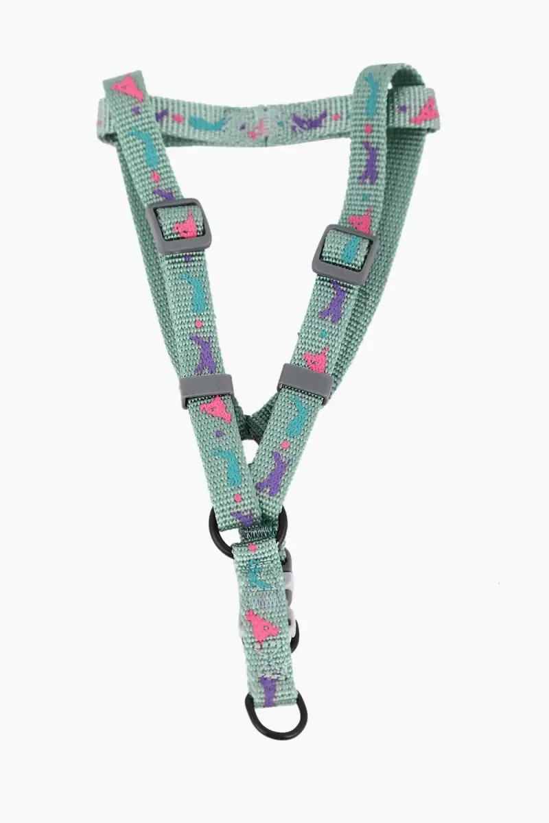 Canine Nylon Printed Body Collar For Dog (Green) - 1.0 Cm