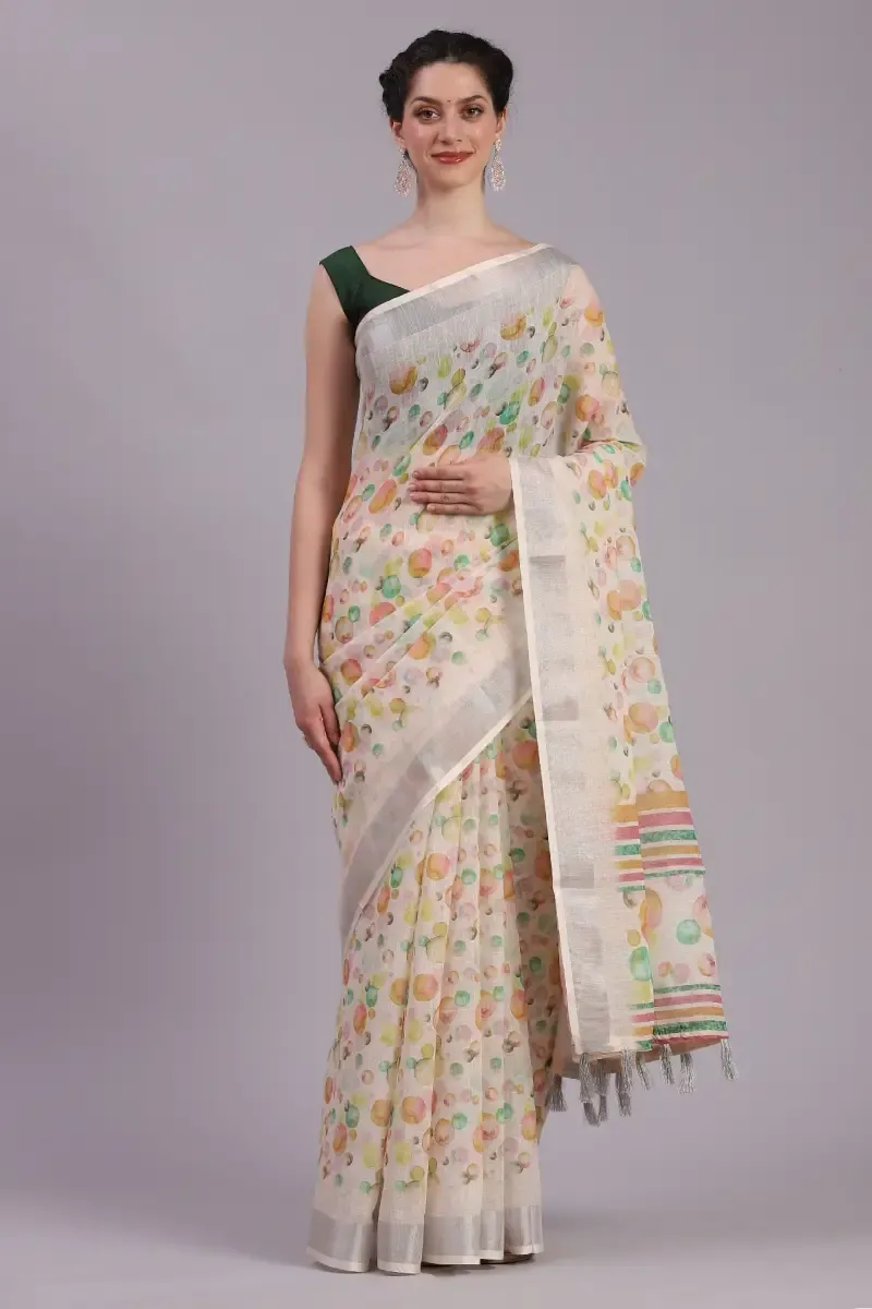 Organza Printed Saree for Women
