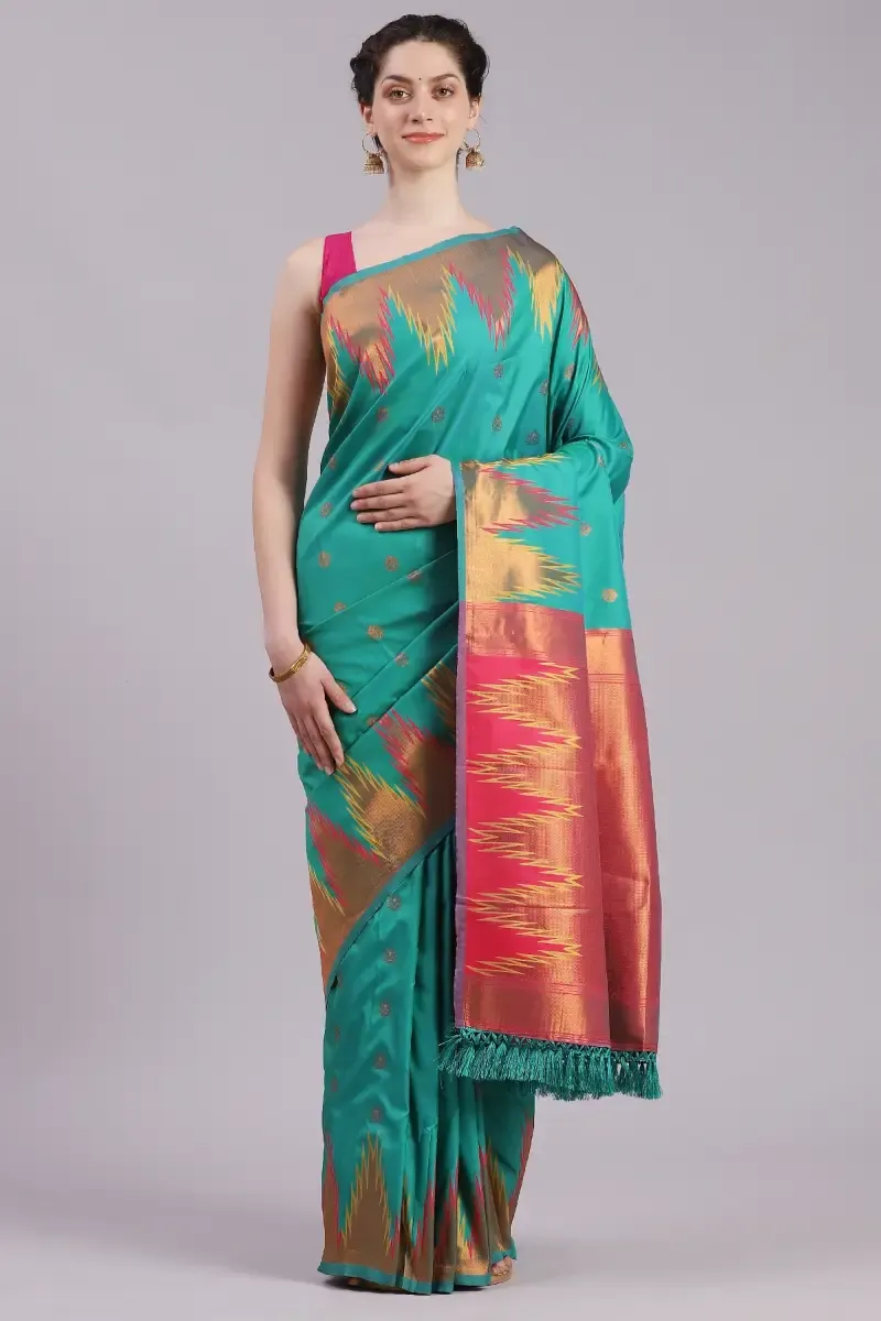 Silk Woven Design Saree with Blouse for Women