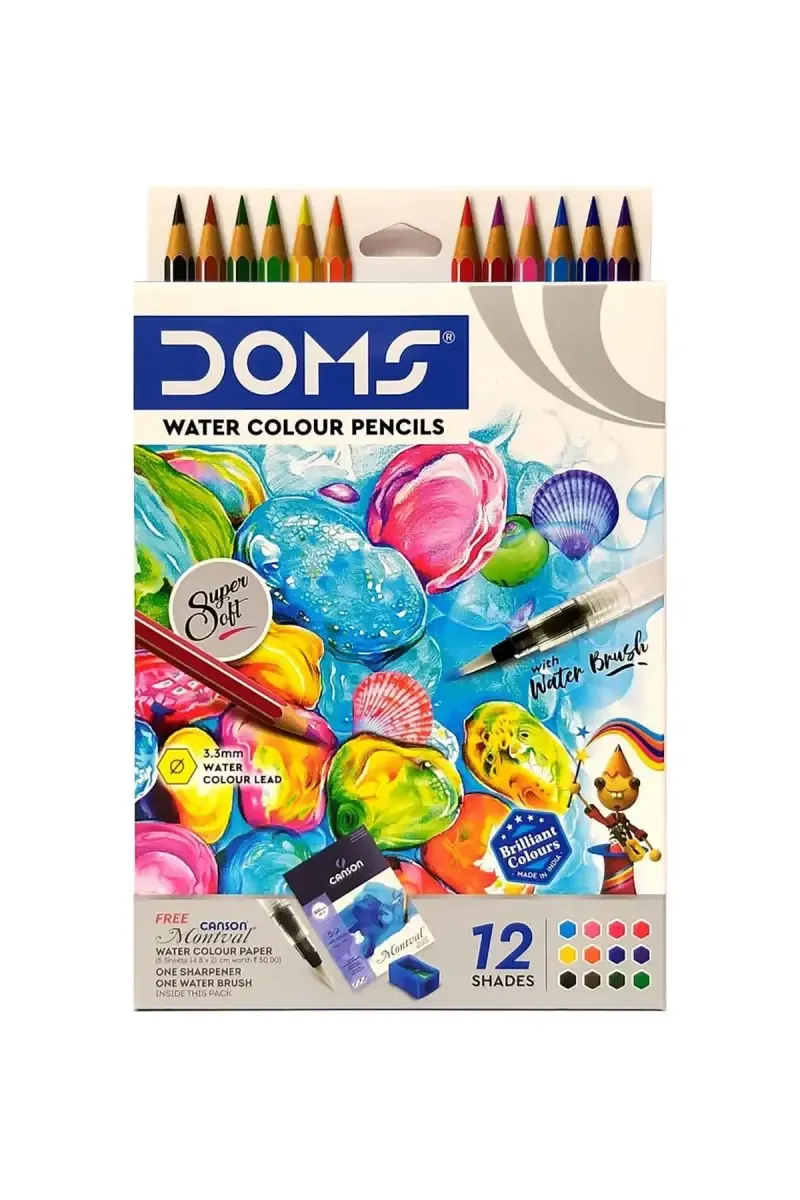 Doms Water Colour Pencils - 12 Shades 