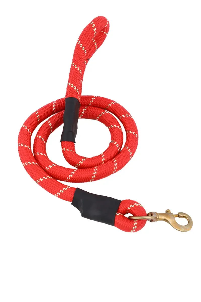 Canine Nylon Rope Leash For Dogs (Red) X-Large 020048REDXLA