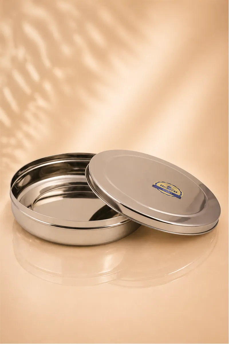 Rajat Stainless Steel Puri Dabba Container - 2100ml