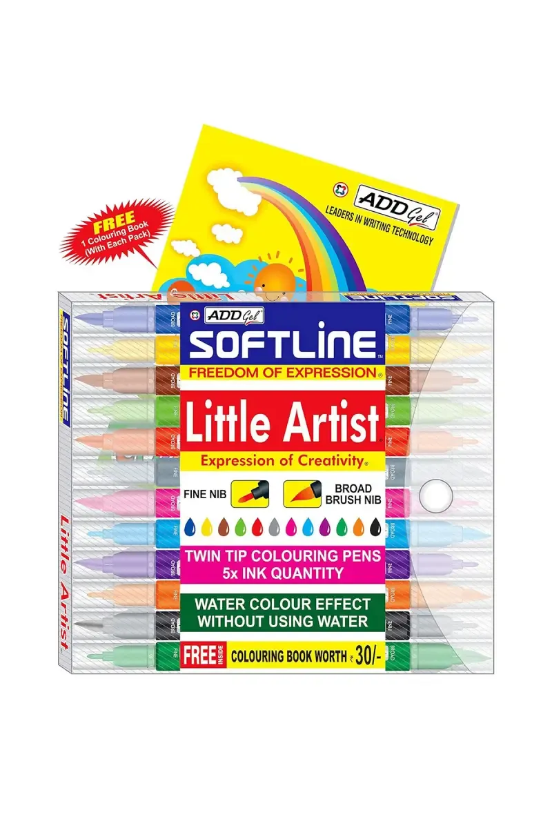 Add Gel Little Artist Twin Tip Coloring Pens (12 Colors) - Pack of 1 