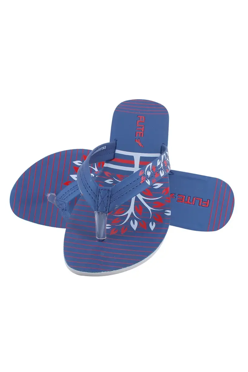 Printed Slip-On Casual Slippers for Women 0202866BLU