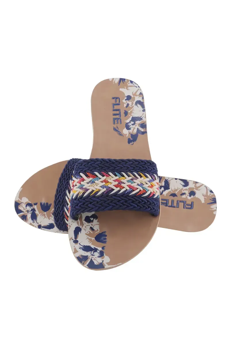 Floral Printed Casual Slides for Women 0202888BLU2