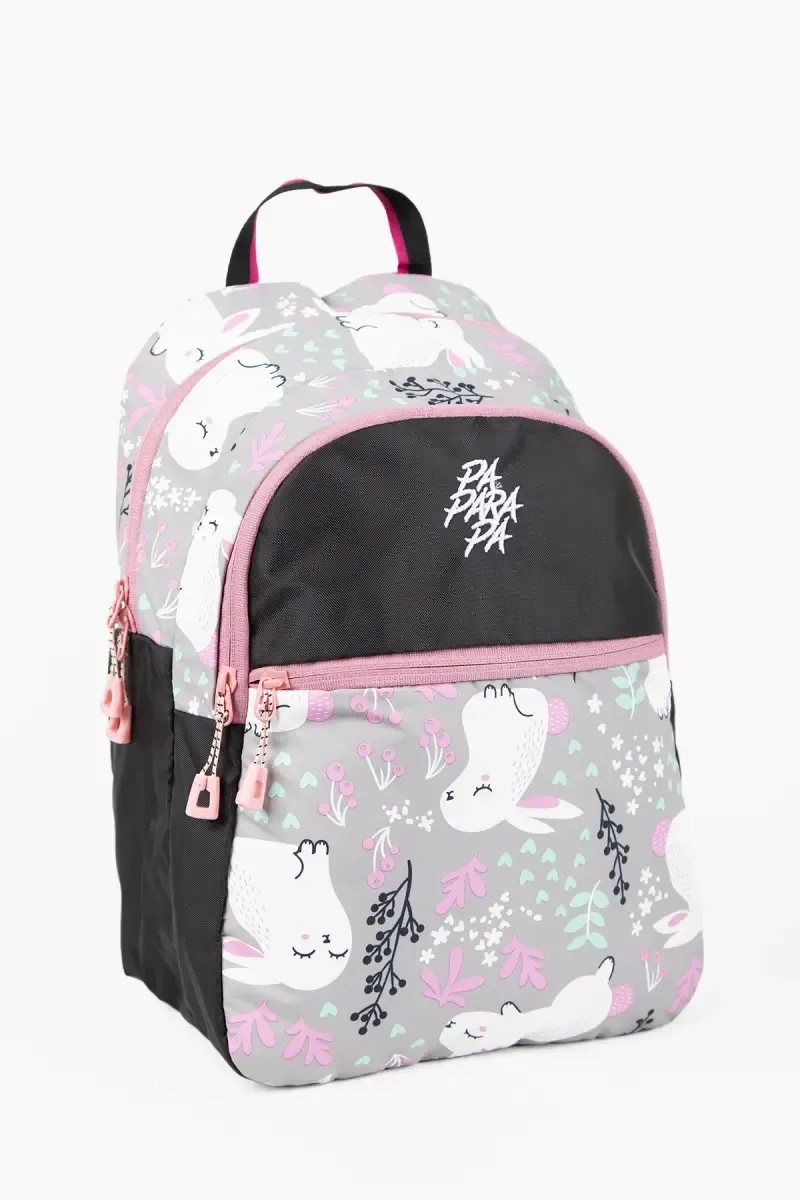 Rabbit Printed Casual Backpack for Girls