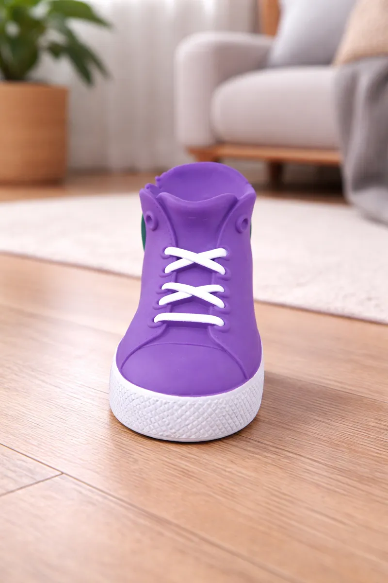 Canine Squeeky Shoe Toy For Dogs & Cats (Purple) - Large