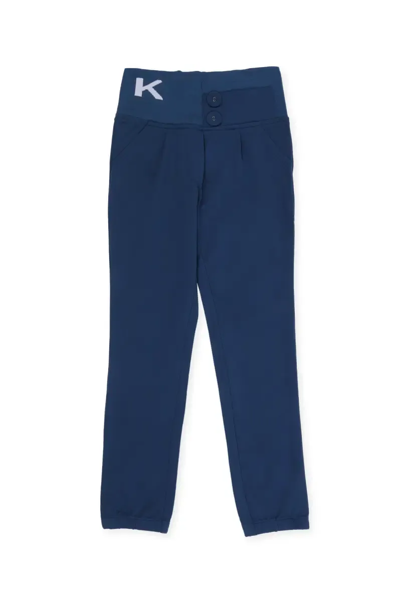 Girl's Lycra Solid Skinny Fit Joggers  020544TEA910YRS