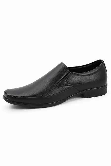Black Synthetic Leather Formal Shoes for Men