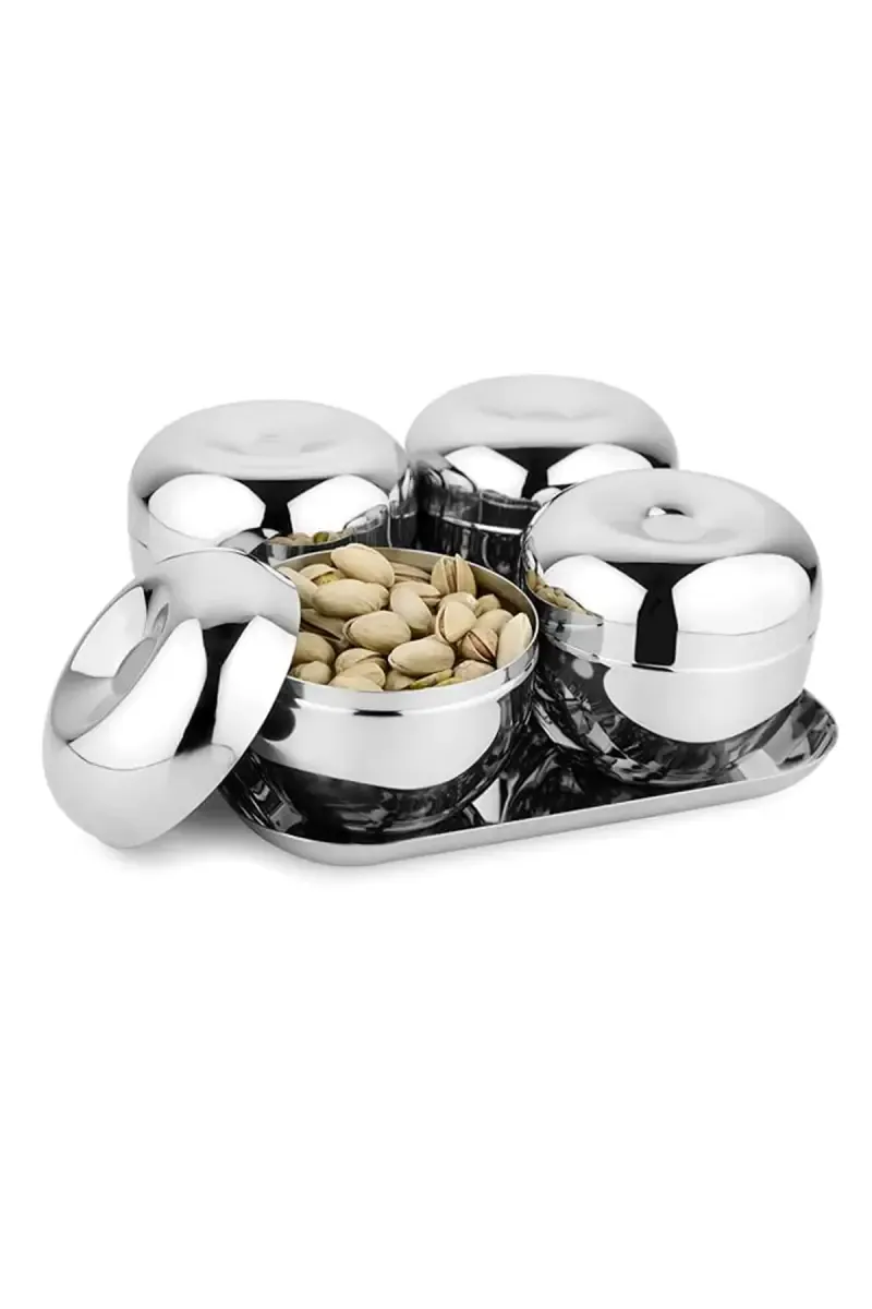 Steelcraft Stainless Steel Grace Serving Set - 4 Bowls & Tray