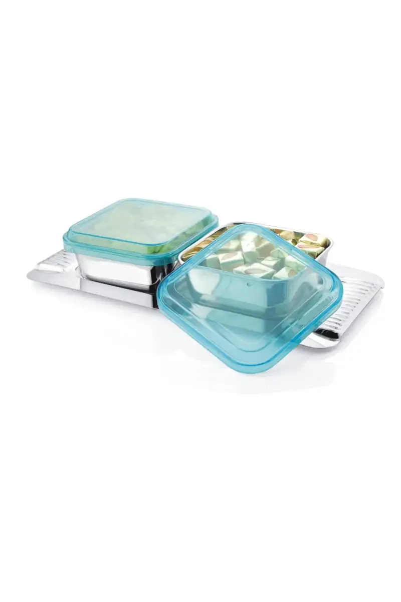 Steelcraft Stainless Steel Prism Serving Set - 2 Bowl & 1 Tray	