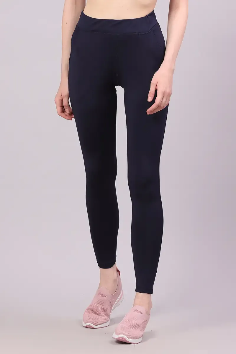 Cotton Lycra Blend Track Pant for Women 020699XXLDARBLU