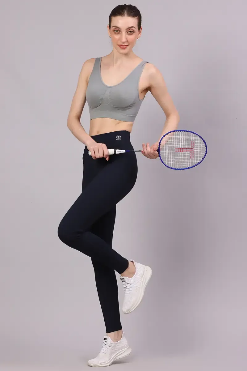 Lycra Solid Track Pant for Women 020701XLNAVBLU