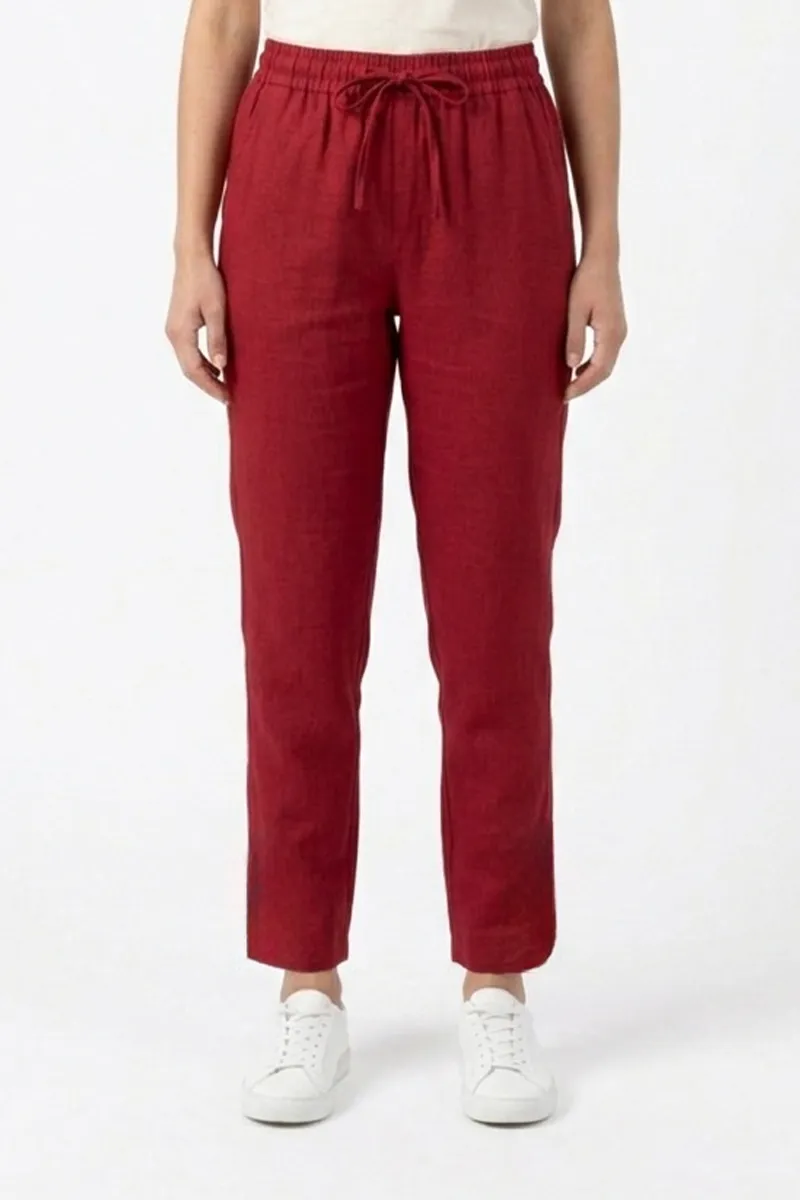 Cotton Blend Solid Kurti Pant for Women 020705XLRED