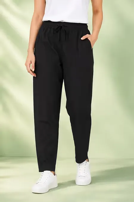 Cotton Blend Solid Kurti Pant for Women