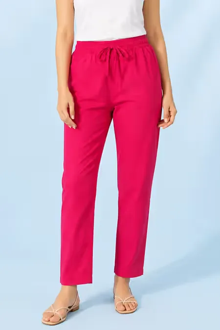 Cotton Blend Solid Kurti Pant for Women 020705XLPIN