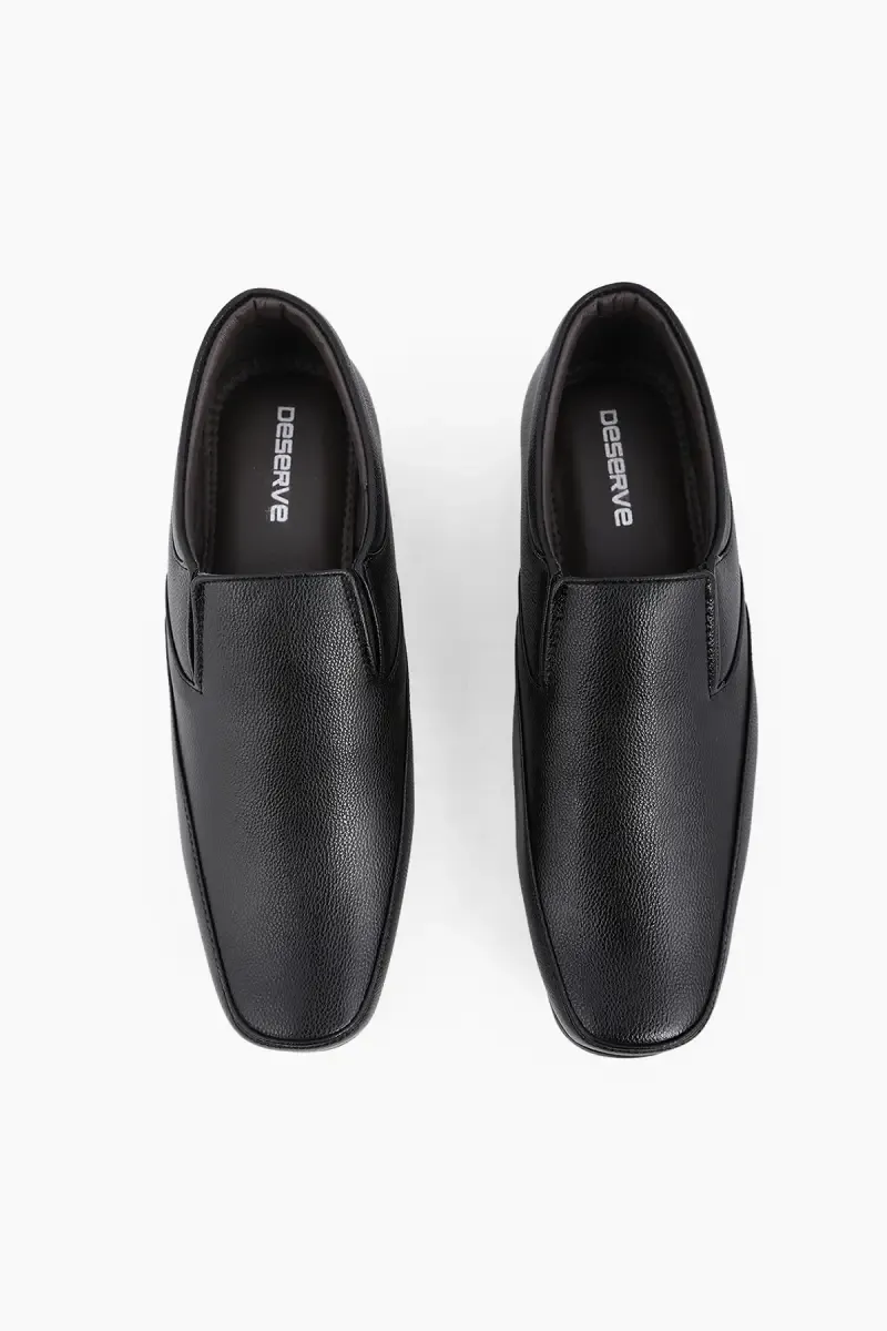 Solid Slip-on Formal Shoes for Men 02083144BLA