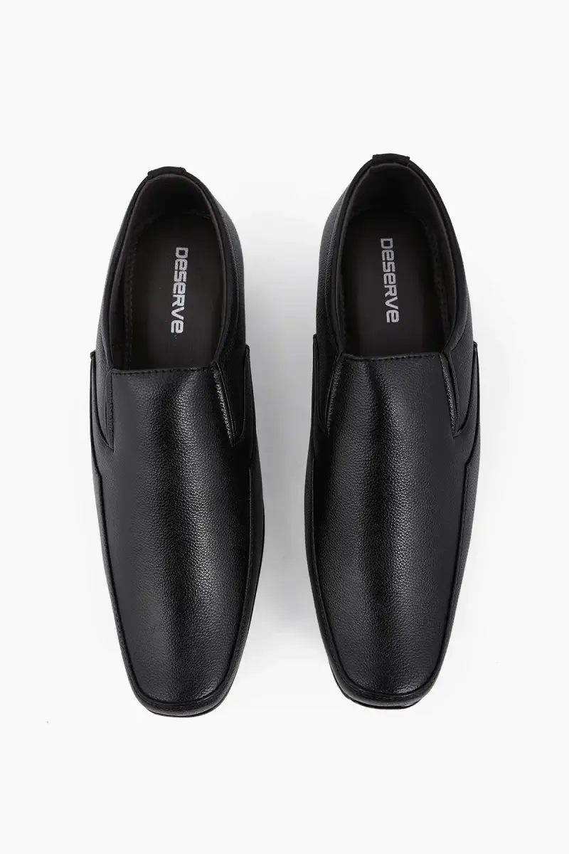 Solid Slip-on Formal Shoes for Men 0208367BLA