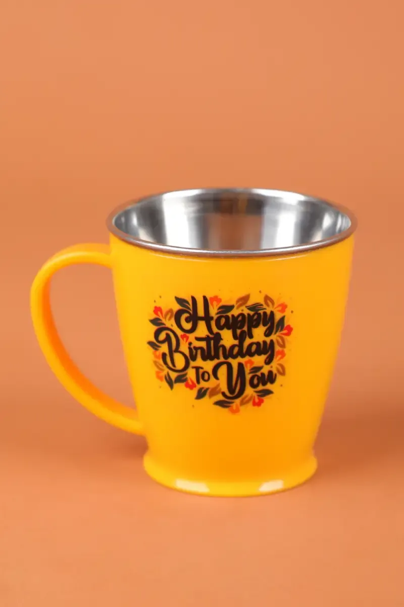 Krupa Plastic & Stainless Steel Mug, 1 pcs - 230 ML