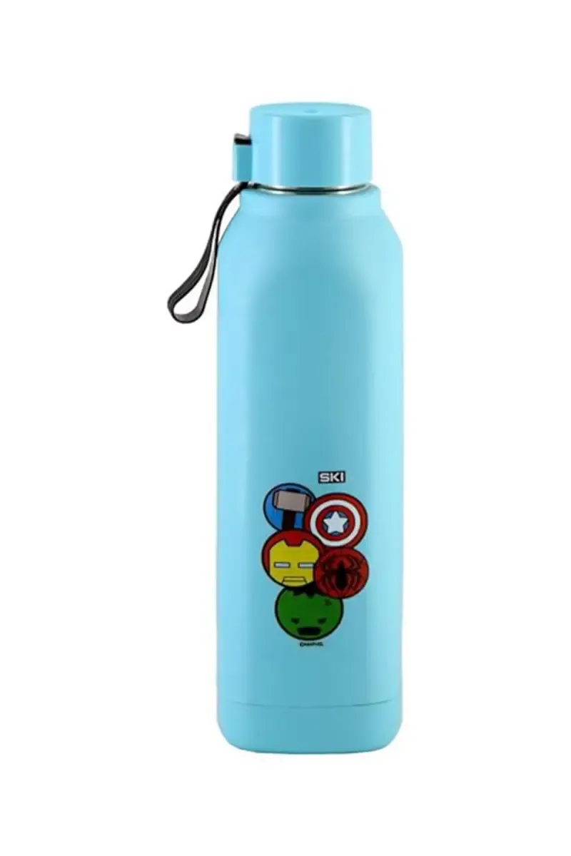 SKI Plastic & Stainless Steel Marvel Water Bottle, Pack of 1 - 700 ML 020888SKYBLU700ML