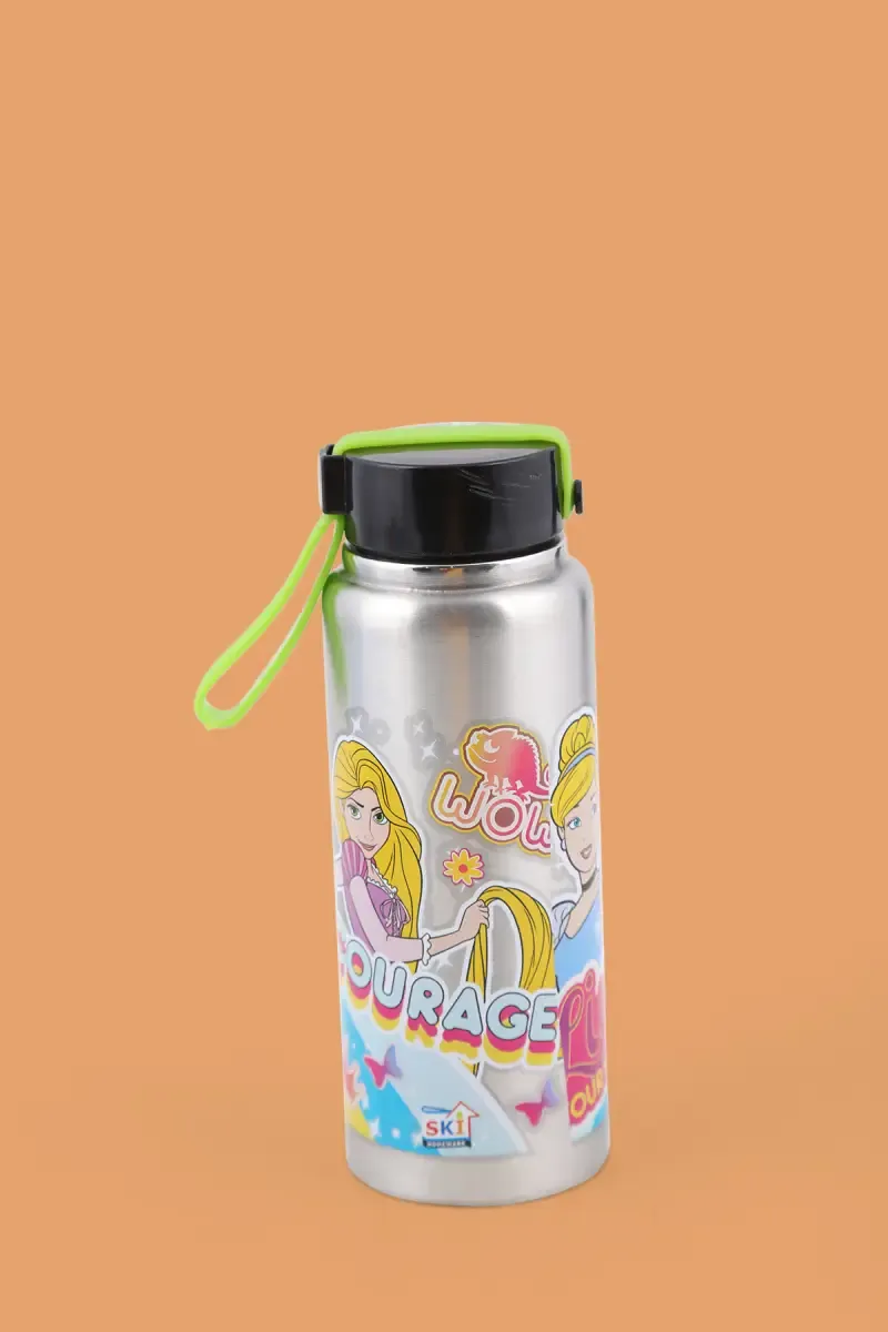 SKI Stainless Steel Disney Princess II Water Bottle, Pack of 1 - 450 ML 020890SILDISPRIII450ML