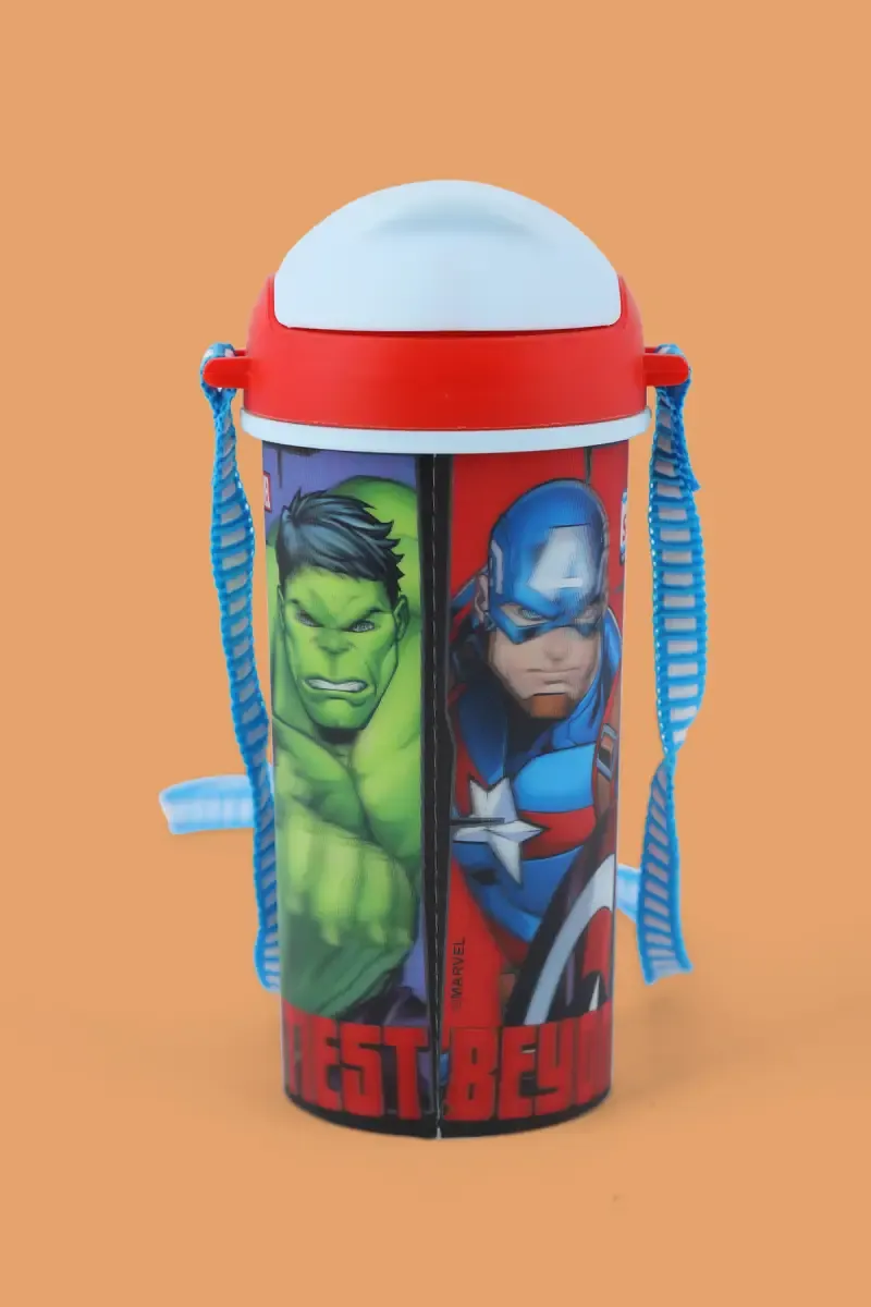 SKI Plastic Fridge Avengers I Water Bottle, Pack of 1 - 450 ML 020905BLUAVEI450ML