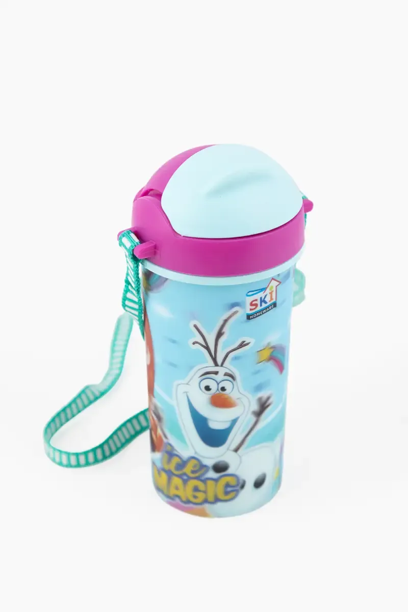 SKI Plastic Fridge Frozen Princess Water Bottle, Pack of 1 - 450 ML 020905SKYBLUFROPRI450ML