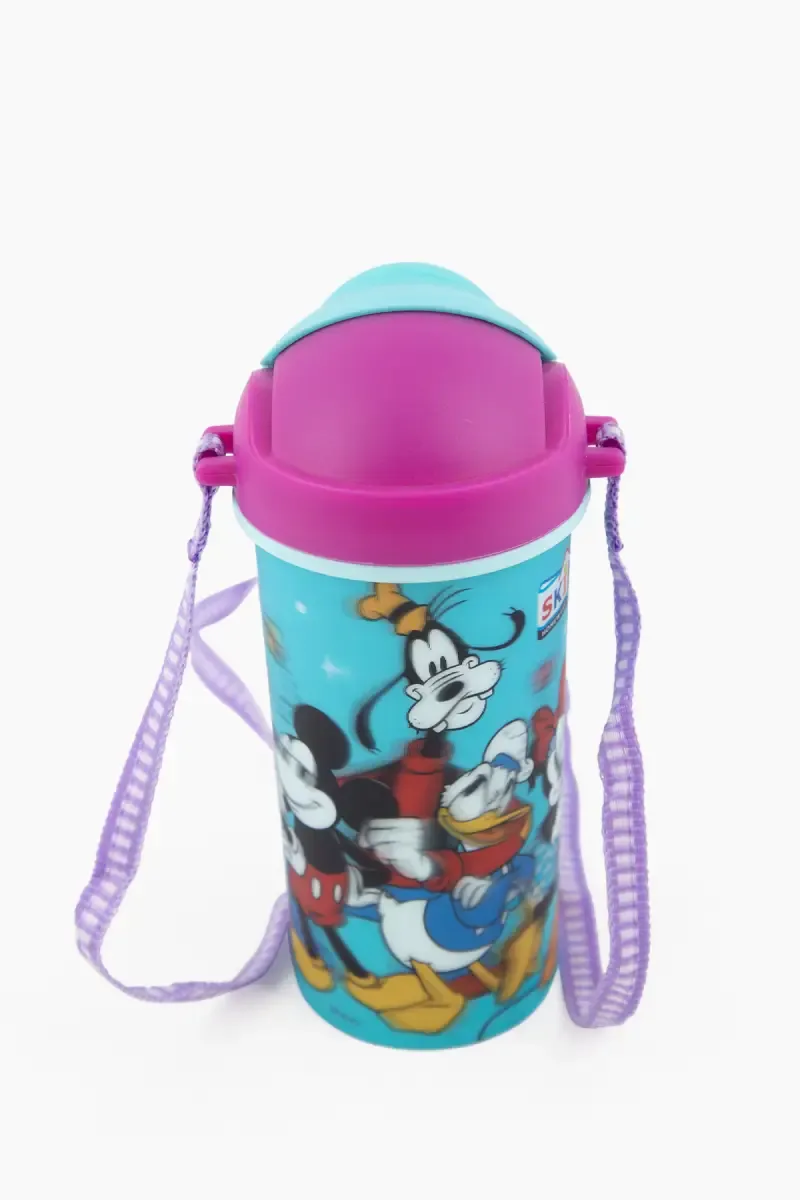 SKI Plastic Fridge Mickey Mouse Water Bottle, Pack of 1 - 450 ML 020905SKYBLUMICMOU450ML