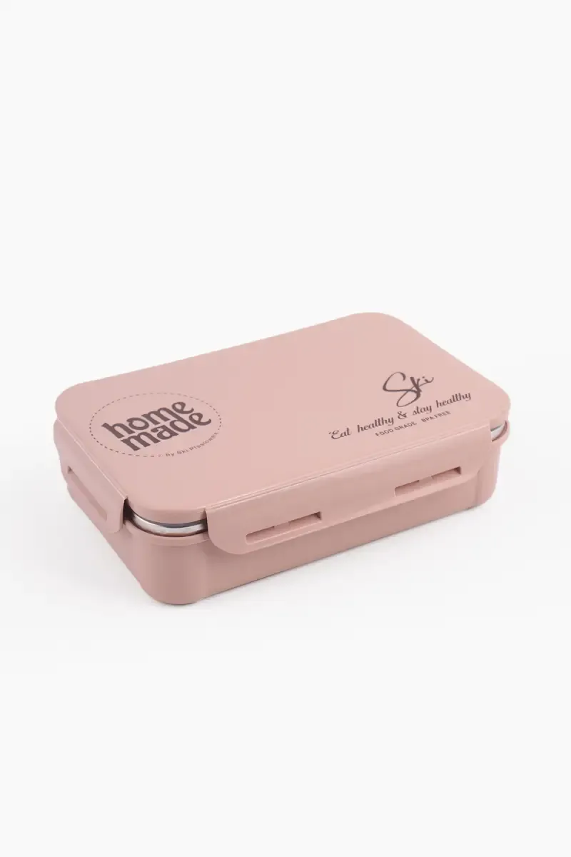 SKI Plastic & Stainless Steel Printed Lunch Box Set - 750ml 020910LIGBRO2
