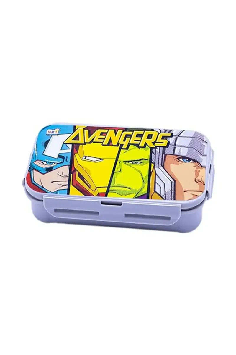 SKI Plastic & Stainless Steel Avengers Lunch Box - 600ml 020912GREAVE2