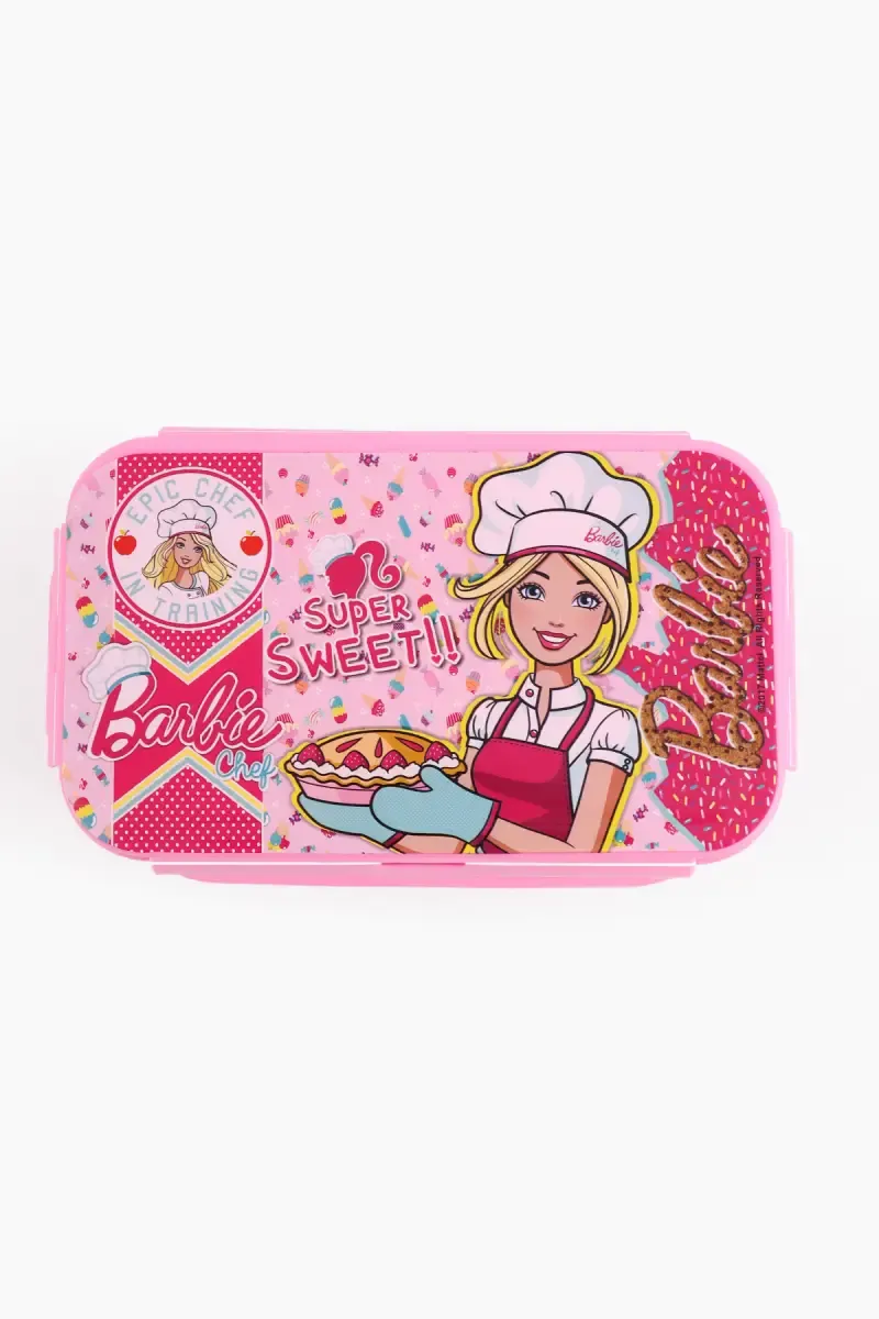 SKI Plastic & Stainless Steel Barbie Lunch Box - 600ml 020912PINBAR2