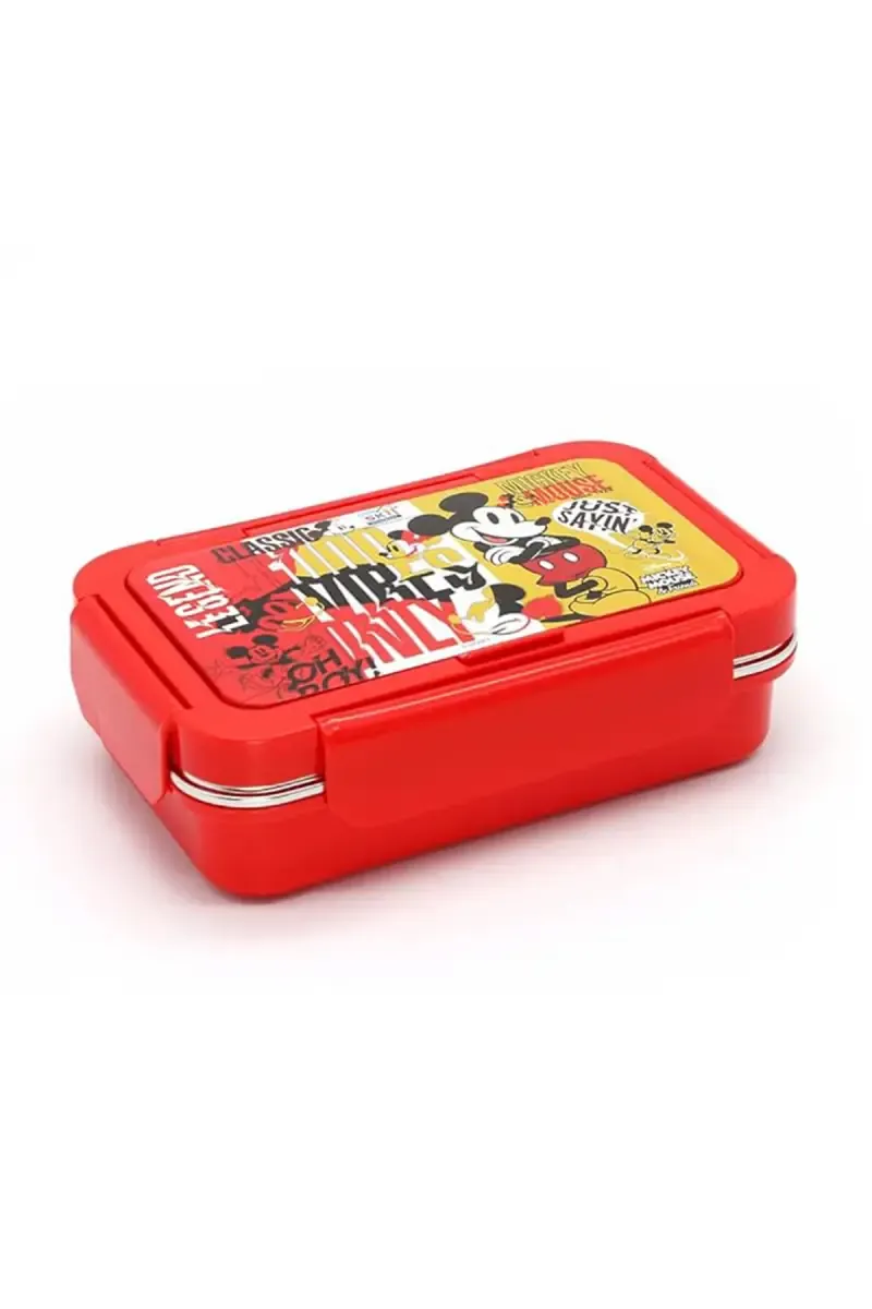 SKI Plastic & Stainless Steel Micky Mouse Lunch Box - 550 ML 020916REDMICMOU1