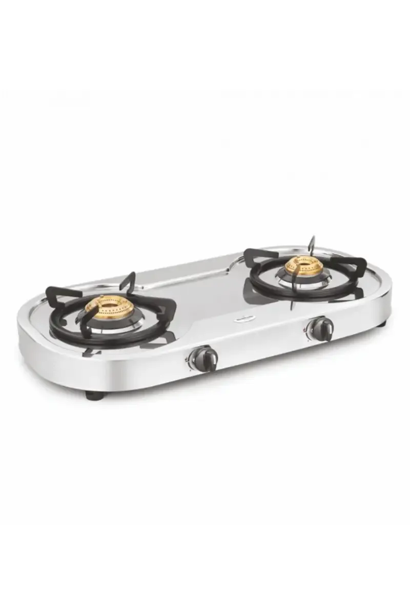 Sunflame Optra 2 Burner Stainless Steel Gas Stove | Gas Cooktop (Silver)